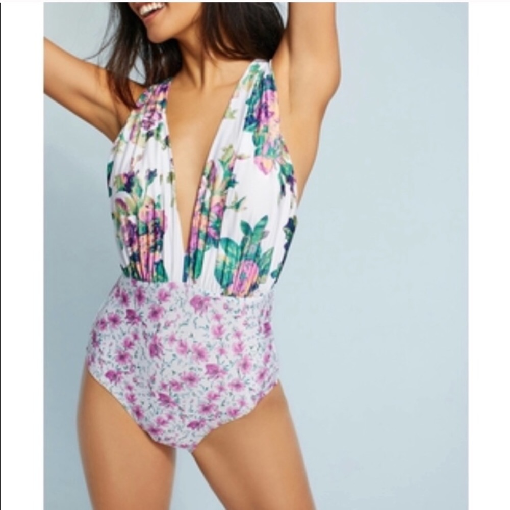 Zinnia Plunge One-Piece Swimsuit